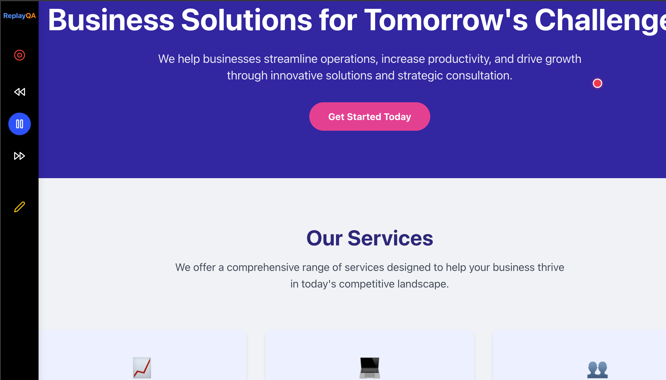 ReplayQA capture interface